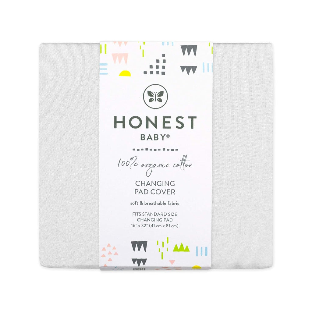 HonestBaby unisex baby Organic Cotton Changing Pad Cover and Toddler Sleepers, Bright White, One Size US
