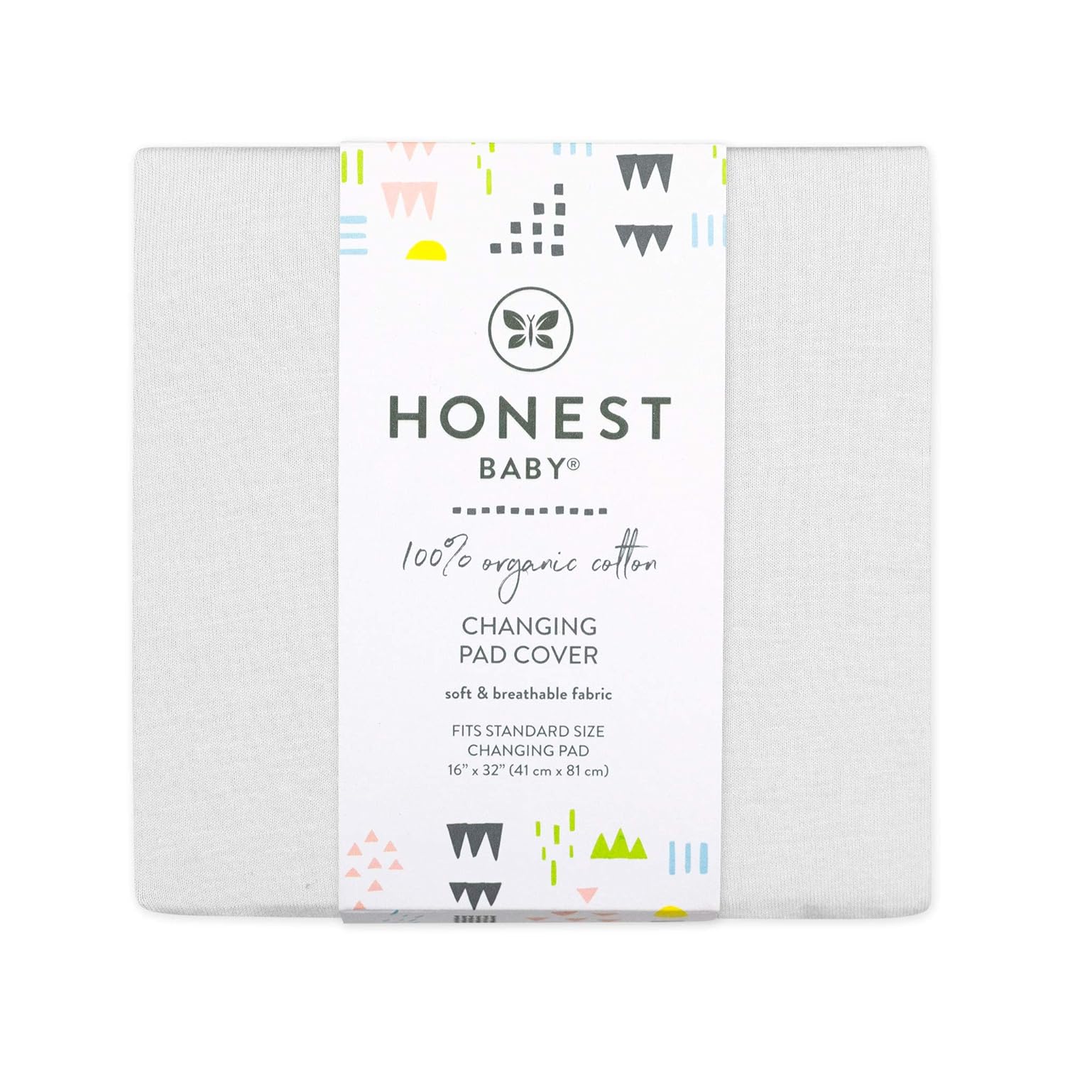 HonestBaby unisex baby Organic Cotton Changing Pad Cover and Toddler Sleepers, Bright White, One Size US
