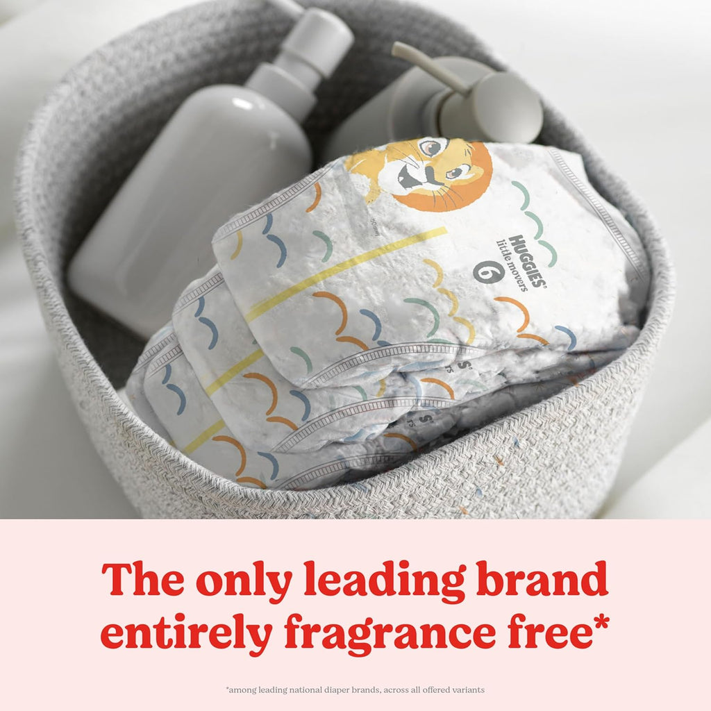 Huggies Size 8 Diapers, Little Movers Baby Diapers, Size 8 (46+ lbs), 12 Ct, Packaging May Vary