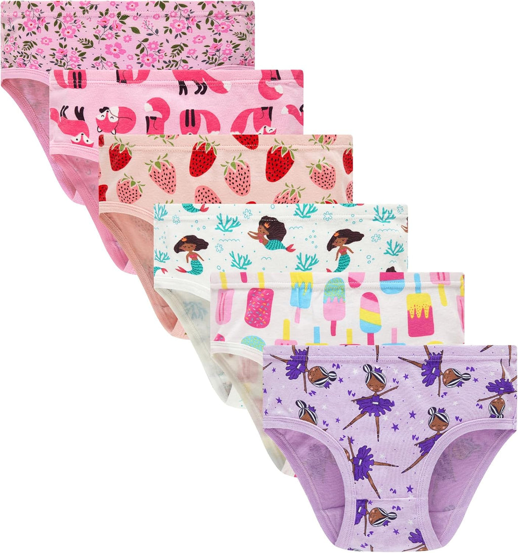 Family Feeling Little Girl Underwear Toddler Panties Big Kids Undies Soft 100% Cotton