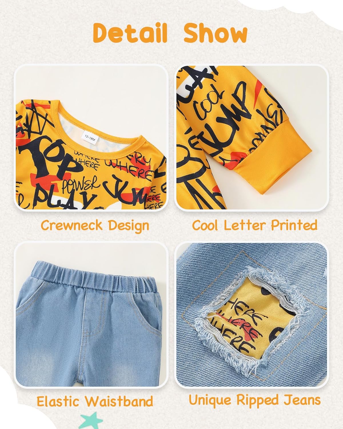 Toddler Baby Boy Outfits Fall Winter Clothes Color Block Long Sleeve Sweatshirt Tops + Jogger Pants Set 2PCS