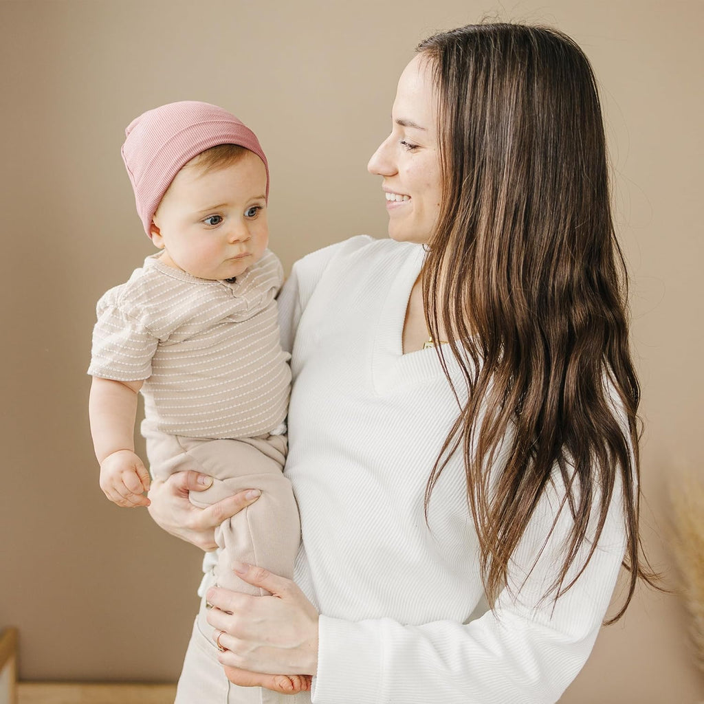 Konssy 6 Pack Baby Beanie Hats for Unisex, Toddler Beanies Baby Girl Boy Hat Warm Cap for Infant, Toddler