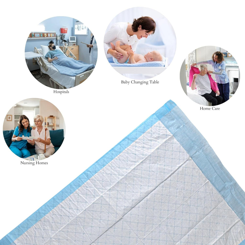 Disposable Changing / Under Pads [Pack of 25] Disposable Soft Absorbent Waterproof 17''x24'' Incontinence Underpad Protector Liners for Beds, Chairs, Diaper Changing – for Adults and Baby Protection