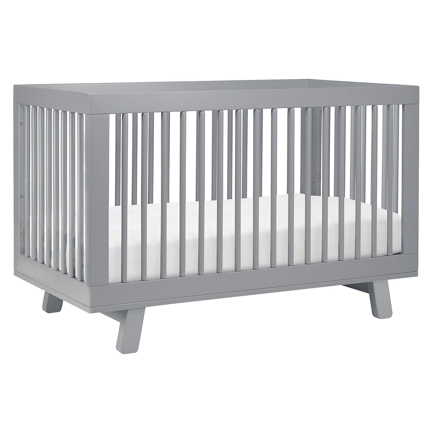 Babyletto Hudson 3-in-1 Convertible Baby Crib - GREENGUARD Gold Certified Convertible Crib to Toddler Bed & Daybed - Wooden Baby Bed with 4 Adjustable Mattress Heights - Strong & Easy Assembly - Grey