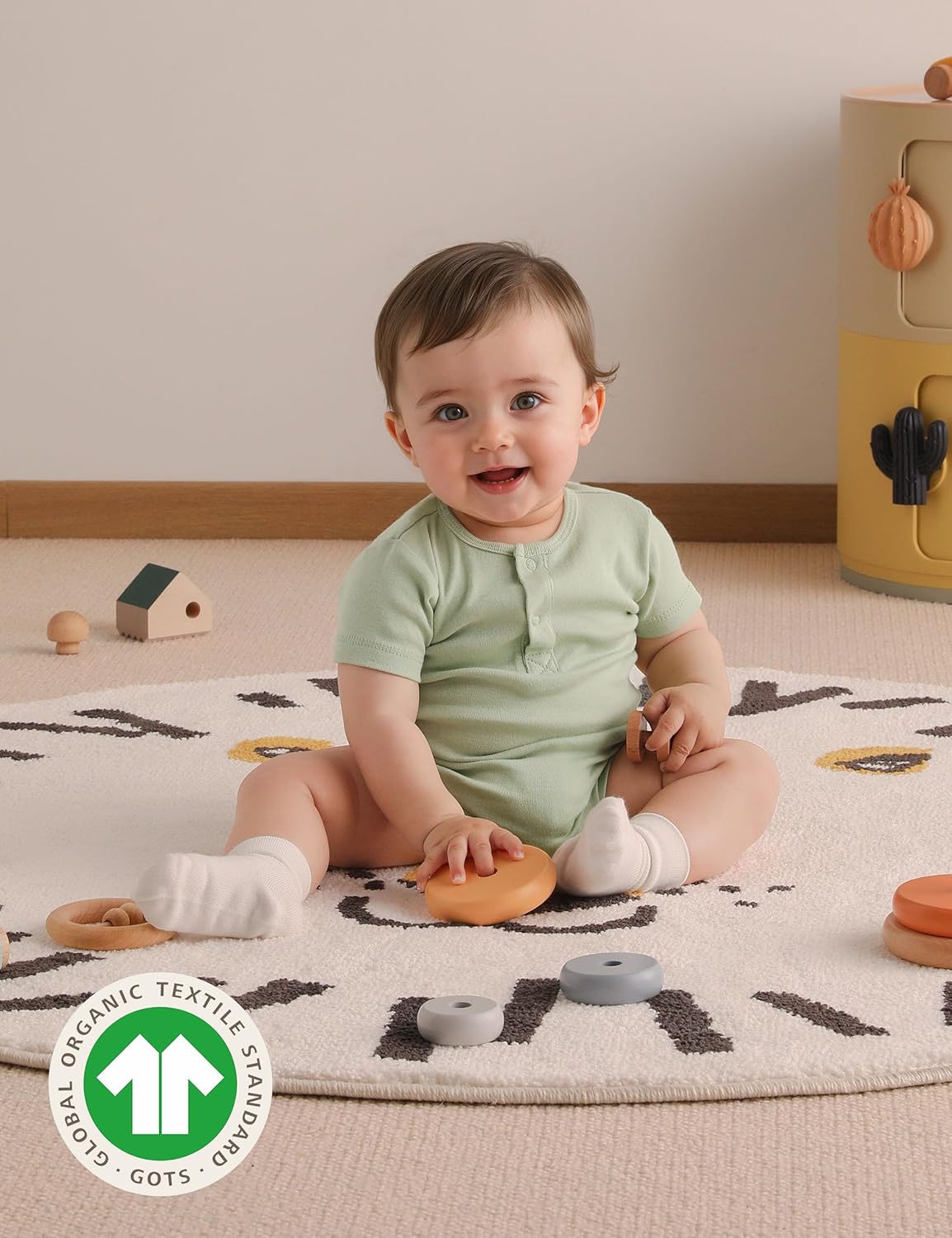 Yoofoss Baby Bodysuits 100% Organic Cotton Short Sleeve Infant Romper for Boy and Girl Baby Clothes, Soft Breathable