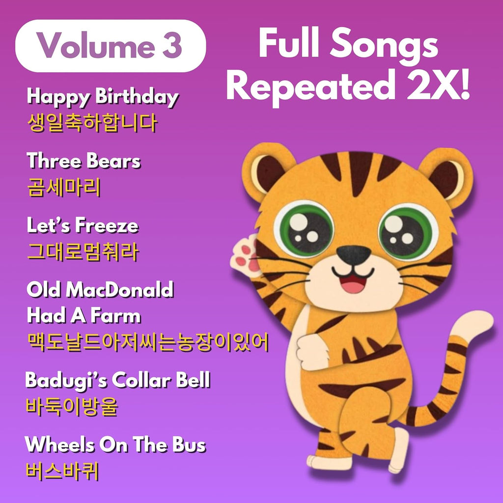 New! Learn Korean for Kids, Momo Learns Korean Vol. 3, Bilingual Korean Baby Book for Kids, Babies & Toddlers 1-3, Kids Board Book w/ Hangul, First Words & Songs, Language Toy for Preschoolers 0-3