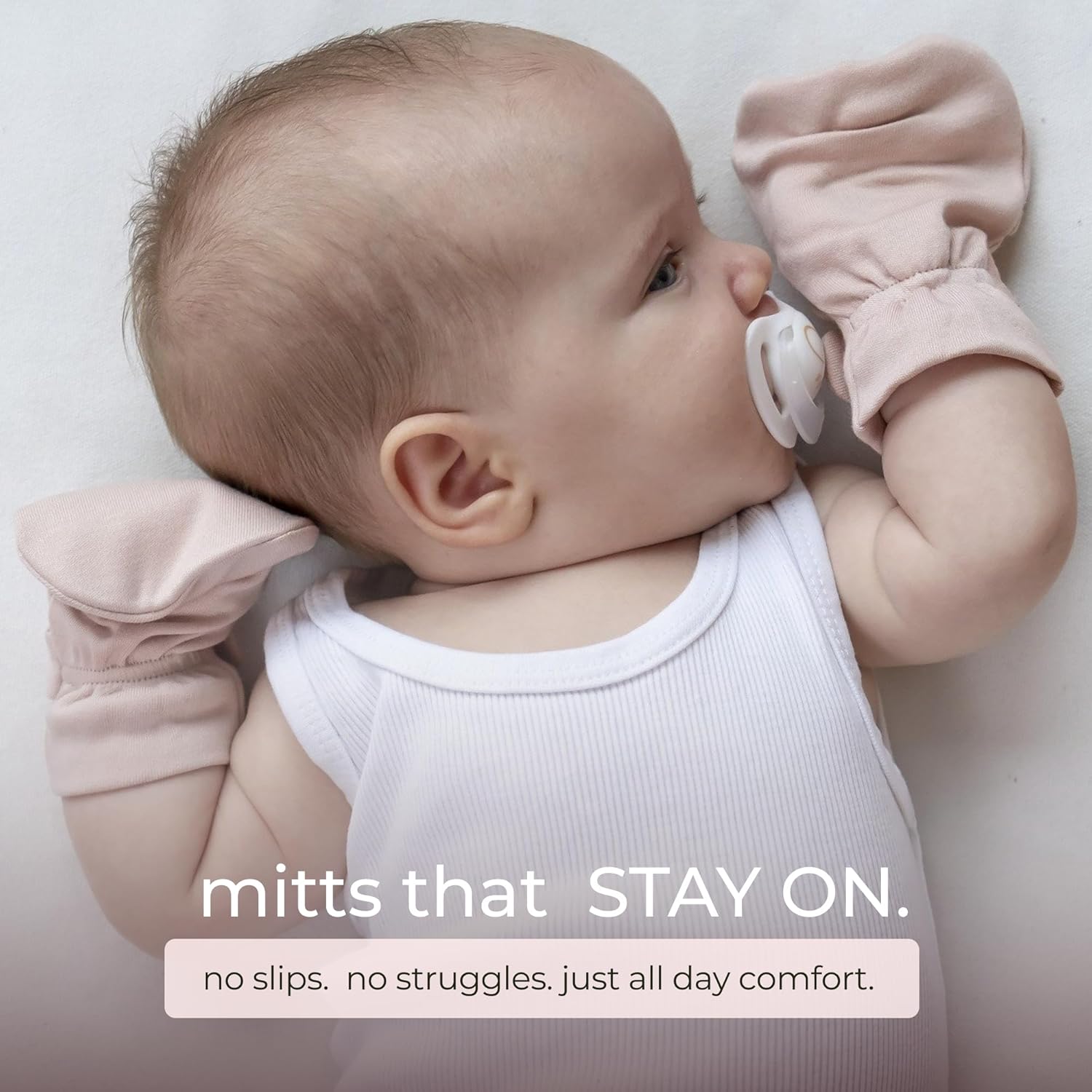 goumikids Viscose Made from Bamboo Cotton Anti-Scratch Soft Stay-On Mitts