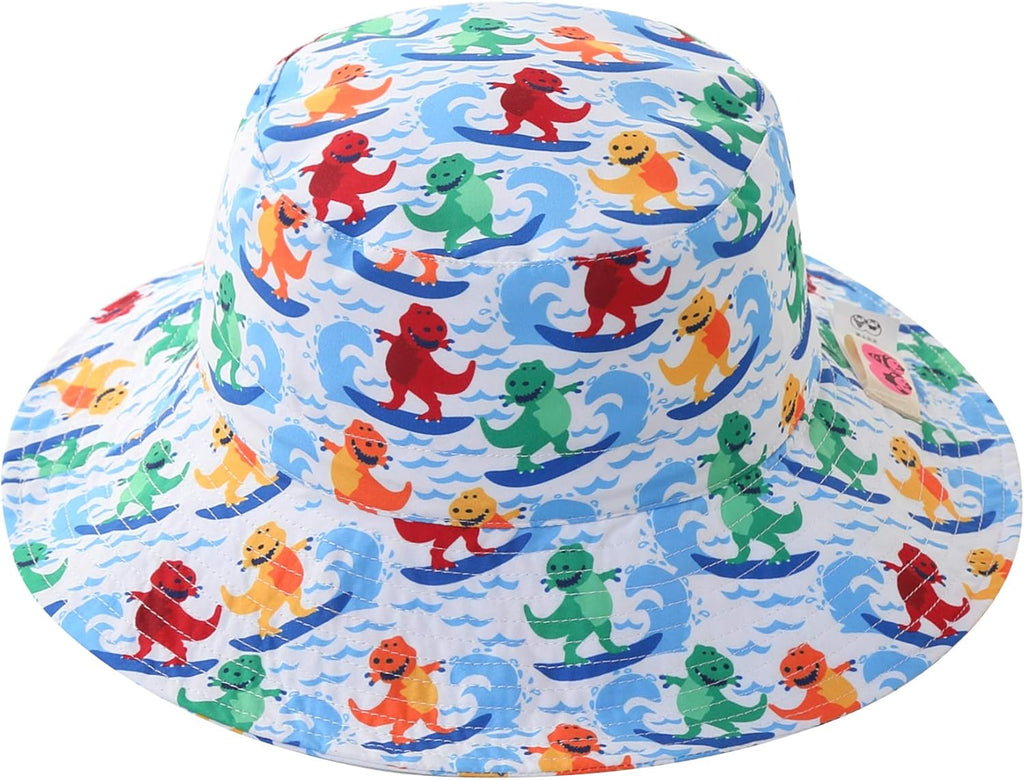 Home Prefer UPF50+ Wide Brim Sun Hat Boys Girls Sun Protection Hat Zoo Beach Swim Safari Bucket Hat for Baby Toddler Kid