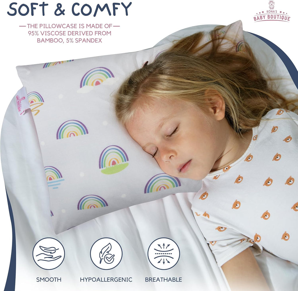 Kona's Perfect Toddler Pillow - Softest Pillowcase, 13 x 18 Inch, Ages 2-3