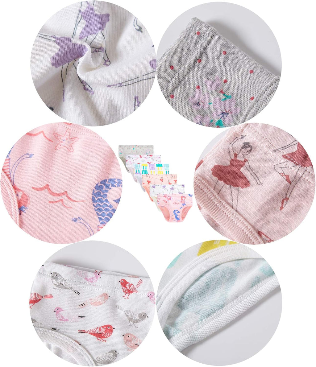 Family Feeling Little Girl Underwear Toddler Panties Big Kids Undies Soft 100% Cotton