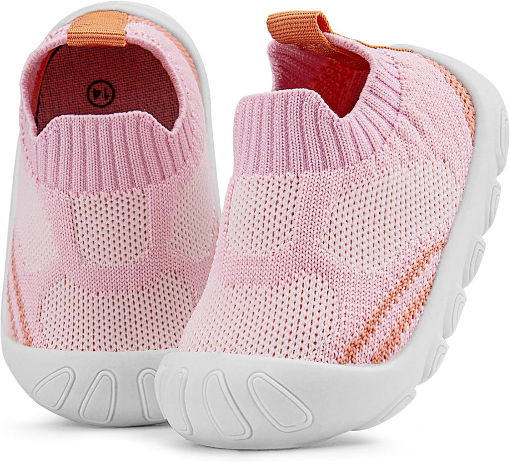 Charrost Toddler Baby Girl Boy First Walking Shoes Checkered Sneakers Sizes 3/4/5/6/7/8T. Soft, Cute,Flexible for First Walkers. Non-Slip, Slip On, Wide Toe Box Indoors Outdoors