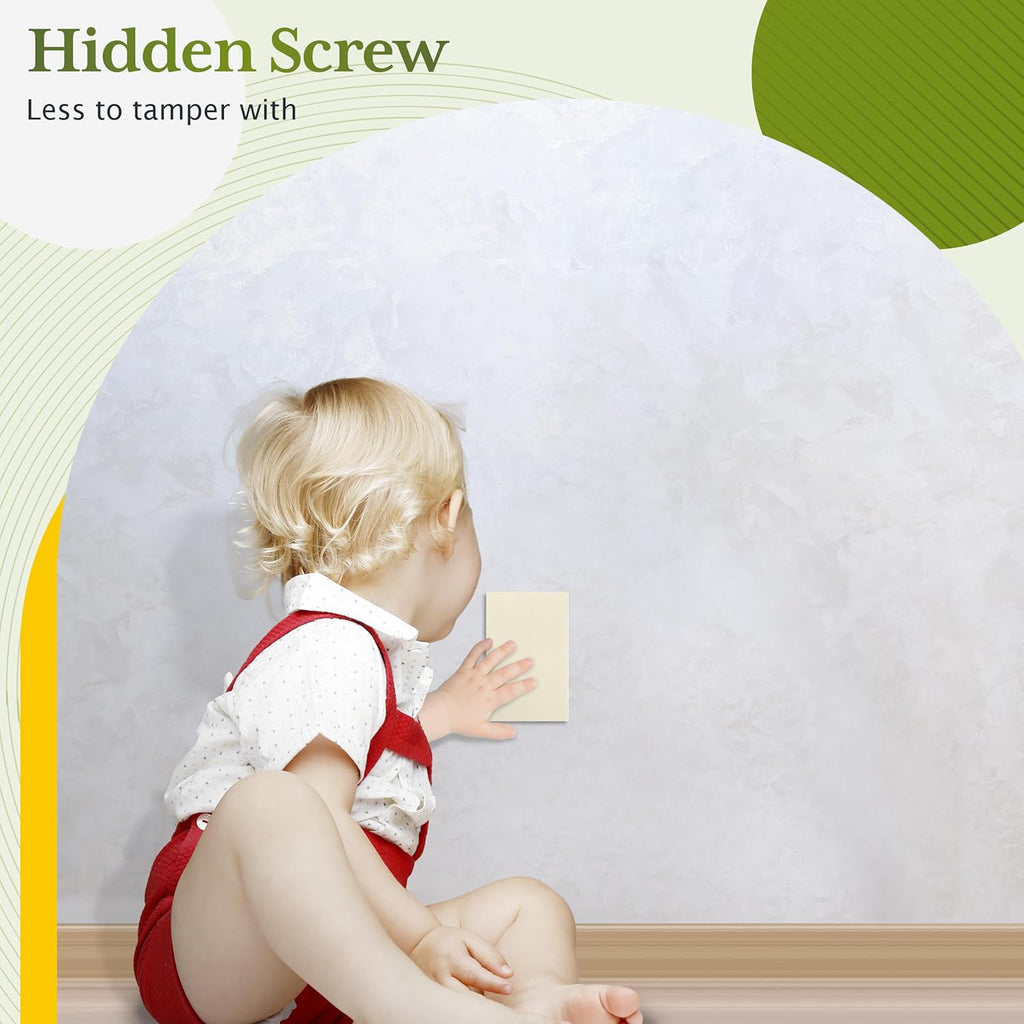 TG Mid-Size Screwless Blank Wall Plate, Child Safe Blank Device Outlet Cover, Medium Size 1-Gang 4.88" H x 3.11" L, Polycarbonate Thermoplastic, UL Listed, SP-MB1-LA, Light Almond (1 Pack)