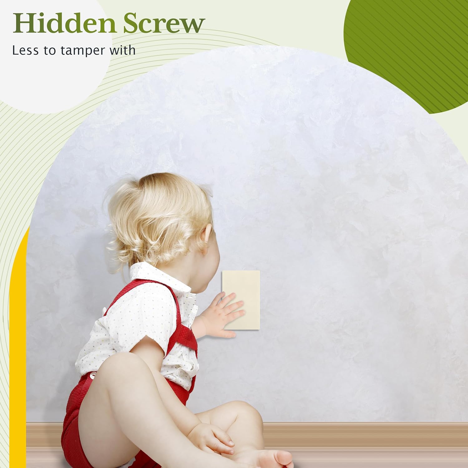 TG Mid-Size Screwless Blank Wall Plate, Child Safe Blank Device Outlet Cover, Medium Size 1-Gang 4.88" H x 3.11" L, Polycarbonate Thermoplastic, UL Listed, SP-MB1-LA5P, Light Almond (5 Pack)