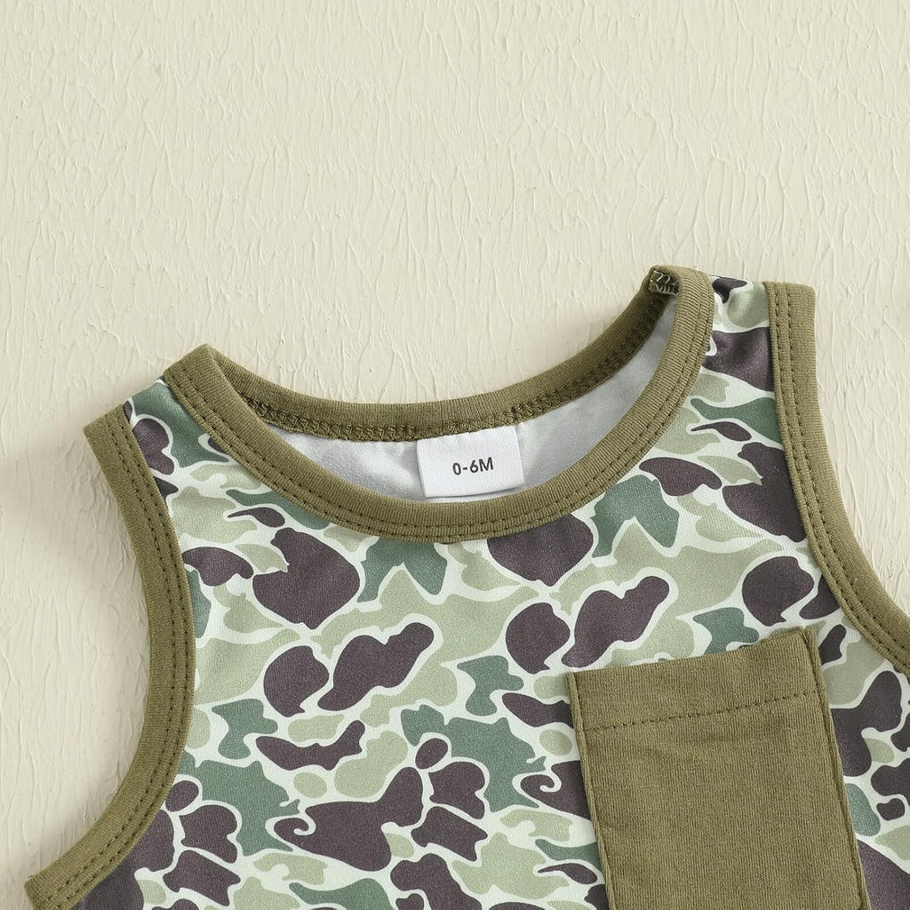 Kupretty Baby Boy Summer Clothes Sleeveless Tank Tops Vest T-Shirt + Casual Shorts Toddler Outfits Set