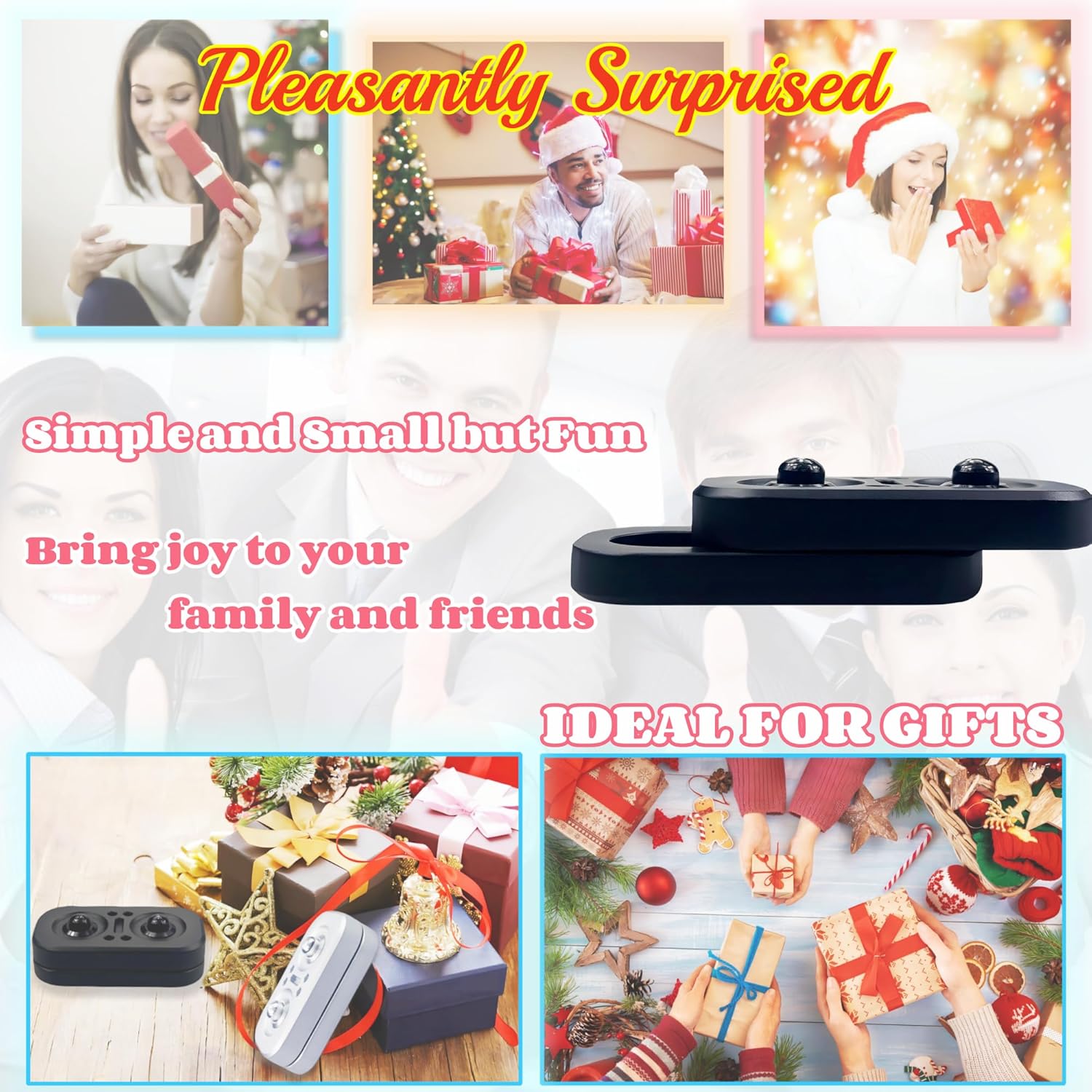 New Abstract Owl Shape Design Fidget Slider,Men's EDC Hand Slider,Poker Push Card Stress Relief Toys,Interesting Fidget Toys for Adults/Office Desk Toys Gifts for Boyfriend and Father (Black)