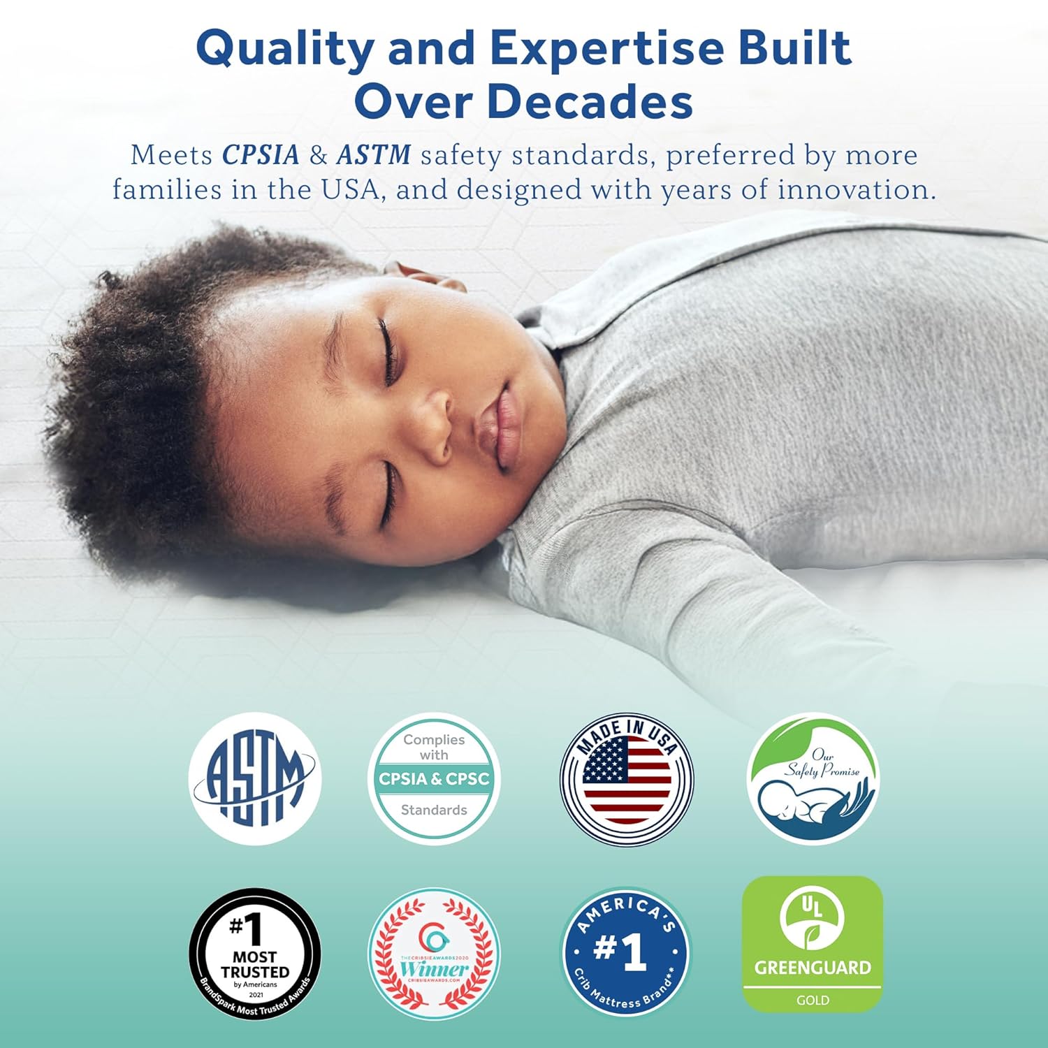 Sealy Baby Airy Night Diamond Breathable Crib Mattress, Made in USA, GREENGUARD GOLD Certified, Supportive & Sustainable Mesh Surface, 2 Stage, Toddler Bed Fit, Safety & Quality Tested, 52x28"