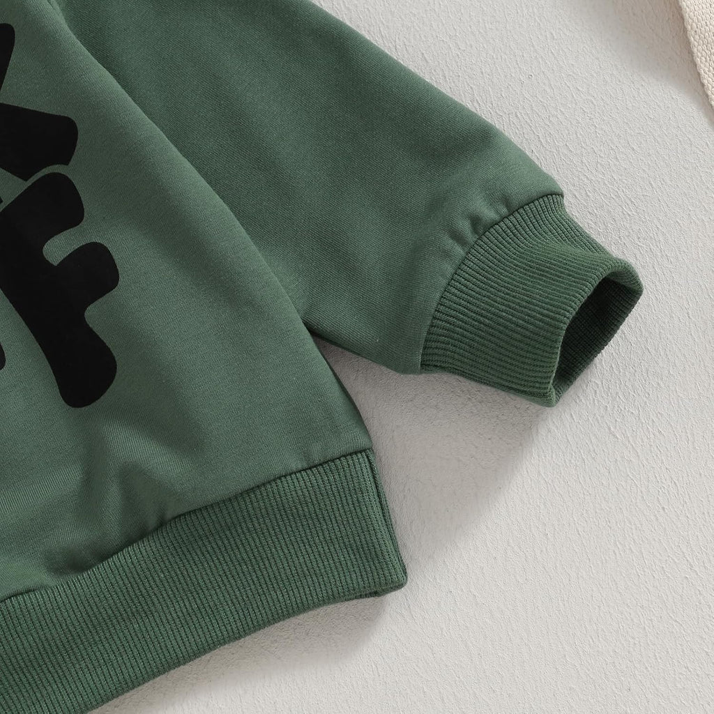 Kupretty Toddler Baby Boy Fall Winter Clothes Color Block Long Sleeve Sweatshirt Pullover Tops + Joggers Pants Outfit Set