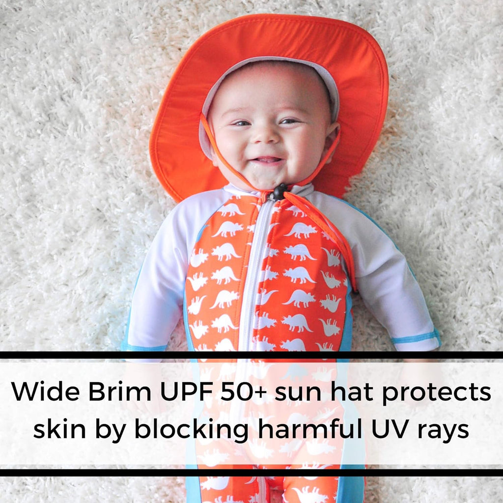 SwimZip Wide Brim Sun Hat | UPF 50+ Protection for Baby, Toddler, and Kids
