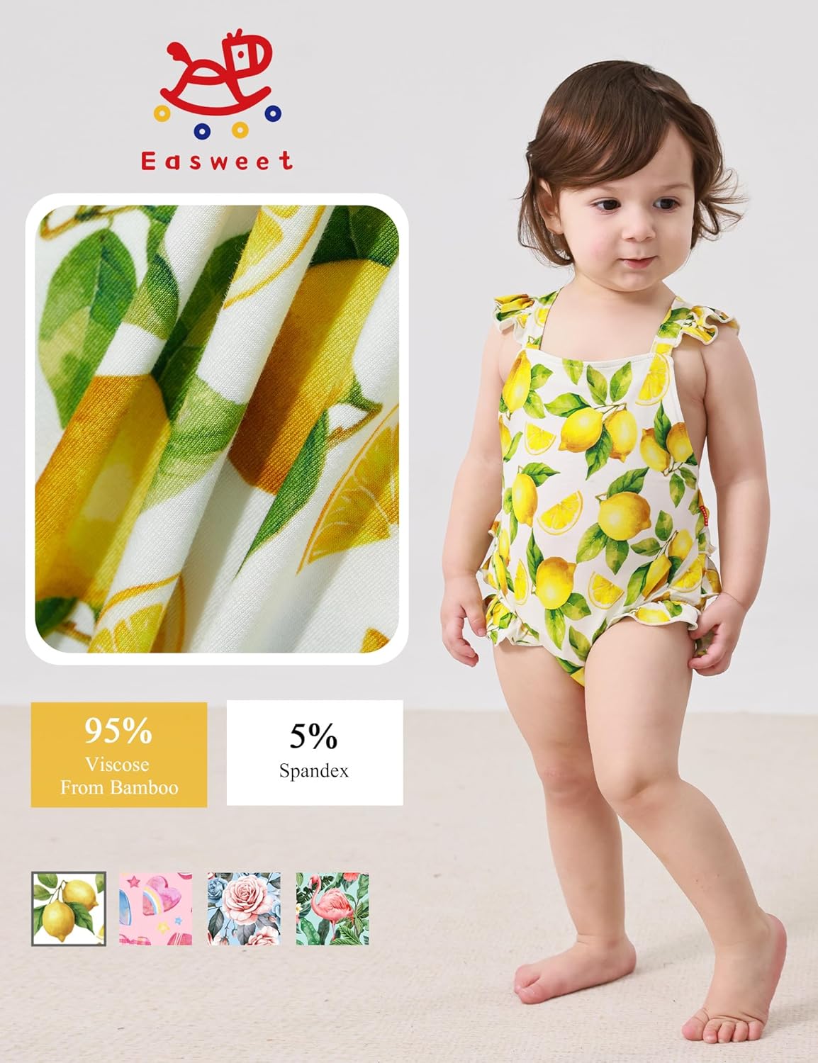 Bamboo Viscose Baby Romper Infant Girl Ruffle Sleeveless Newborn Baby Girl Bodysuit