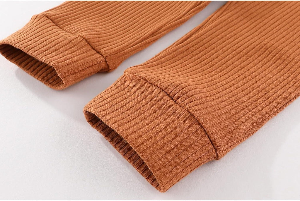 Unisex Baby Boy Girl Pants Sets Ribbed Soft Infants Bottoms Casual 4 Pack 0-24 Month Babies' Leggings