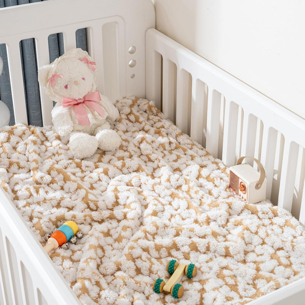 Fleece Baby Blanket for Boys 3D Leopard Print Design, Warm Cozy and Fluffy Infant Newborn Toddler Small Receiving Blankets for Crib Stroller, 30x40 Inches, Leopard Print