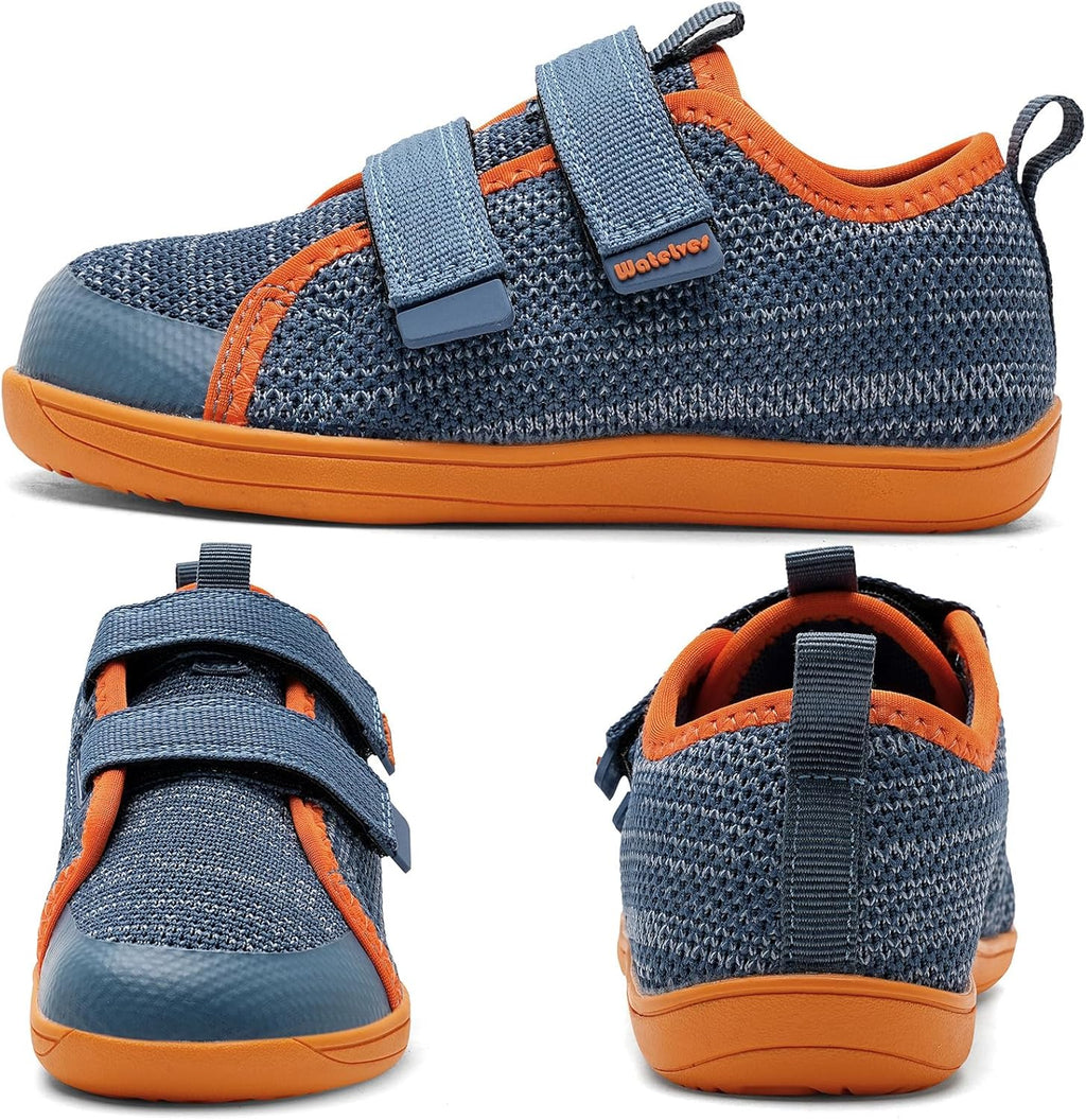 WateLves Toddler Little Kids Wide Barefoot Shoes The First Walking Shoes Girls Boys Breathable Zero Drop Minimalist Sneakers with Wide Toe Box Natural to Grow