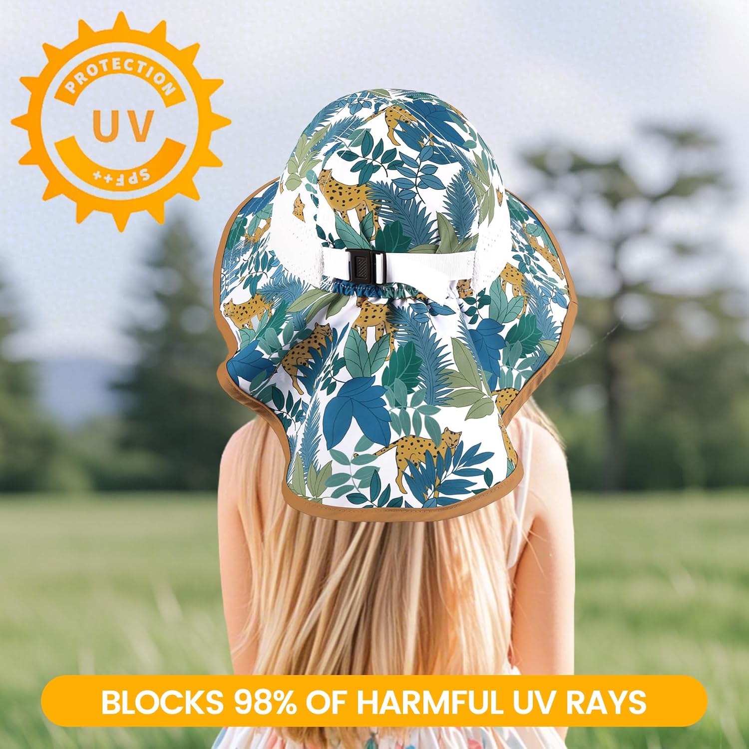 Baby Sun Hat with Neck Flap for Sun Protection Toddler Beach Hat UPF 50+ Outdoors 0-6 Years Boys Girls