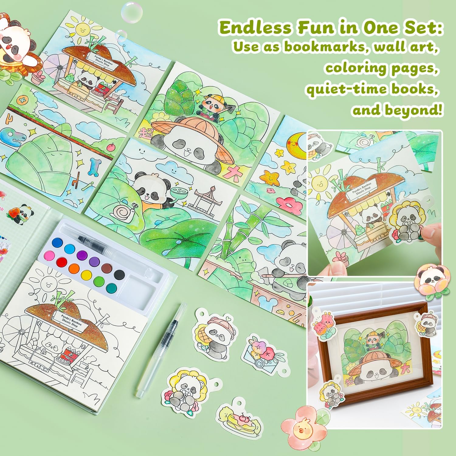 Paint with Water Coloring Books for Kids Ages 3-5, 4-8 – Cute Coloring Book for Teens,Arts and Crafts for Kids Ages 3 4 5 6 7 8+, Birthday Gift Toys for Girls Boys,Travel Toys-Panda