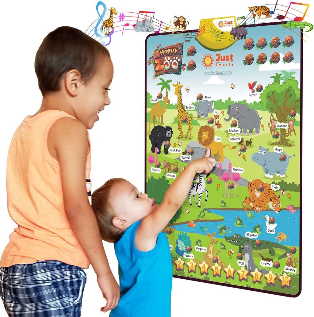 Zoo Animals Toddler Learning Toys Ages 3-6 | Sounds, Counting & Memory Games