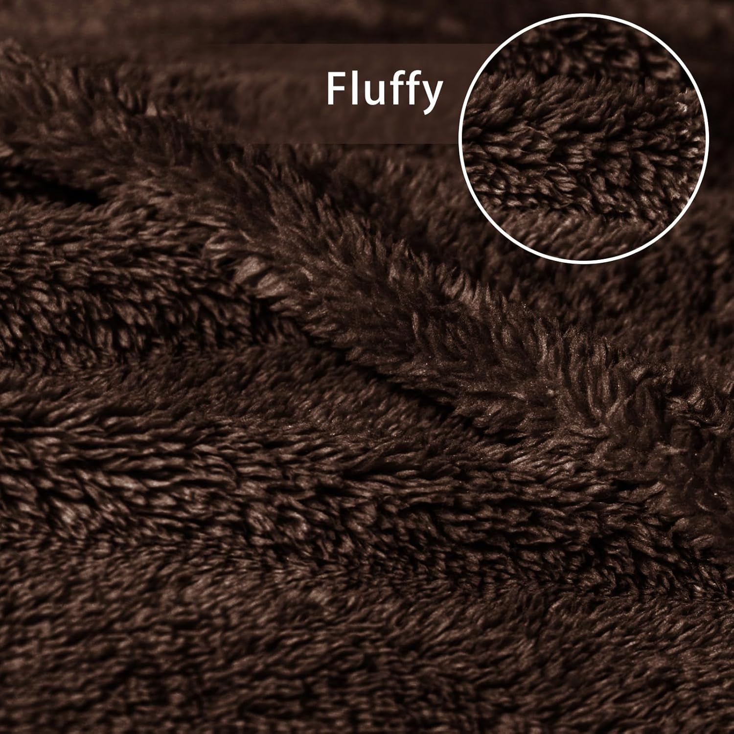 Exclusivo Mezcla King Size Flannel Fleece Blanket, Super Soft Velvet Plush Bed Blanket, Fuzzy Cozy and Warm for All Seasons, 90x104 Inches, Coffee
