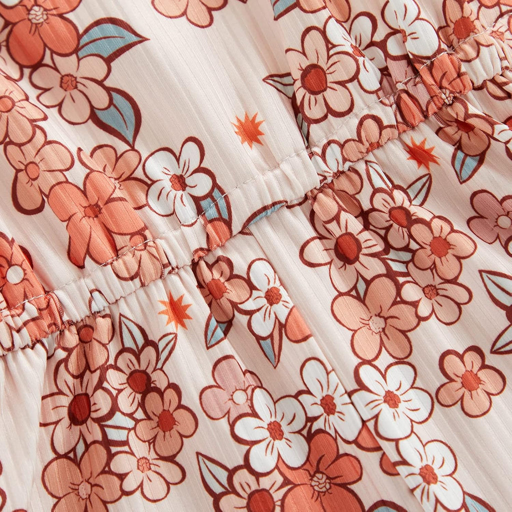 WZTYYDS Toddler Baby Girl Summer Clothes Floral Romper Tie-Up Strap Halter Jumpsuit Infant Summer Sling Playsuit 6M-3T