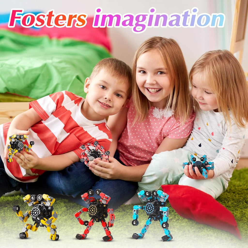 Transformable Fidget Spinners for Kids and Adults Stress Relief Sensory Toys for Boys and Girls Fingertip Gyros for ADHD Autism for Kids (Fidget Toys 48pc)