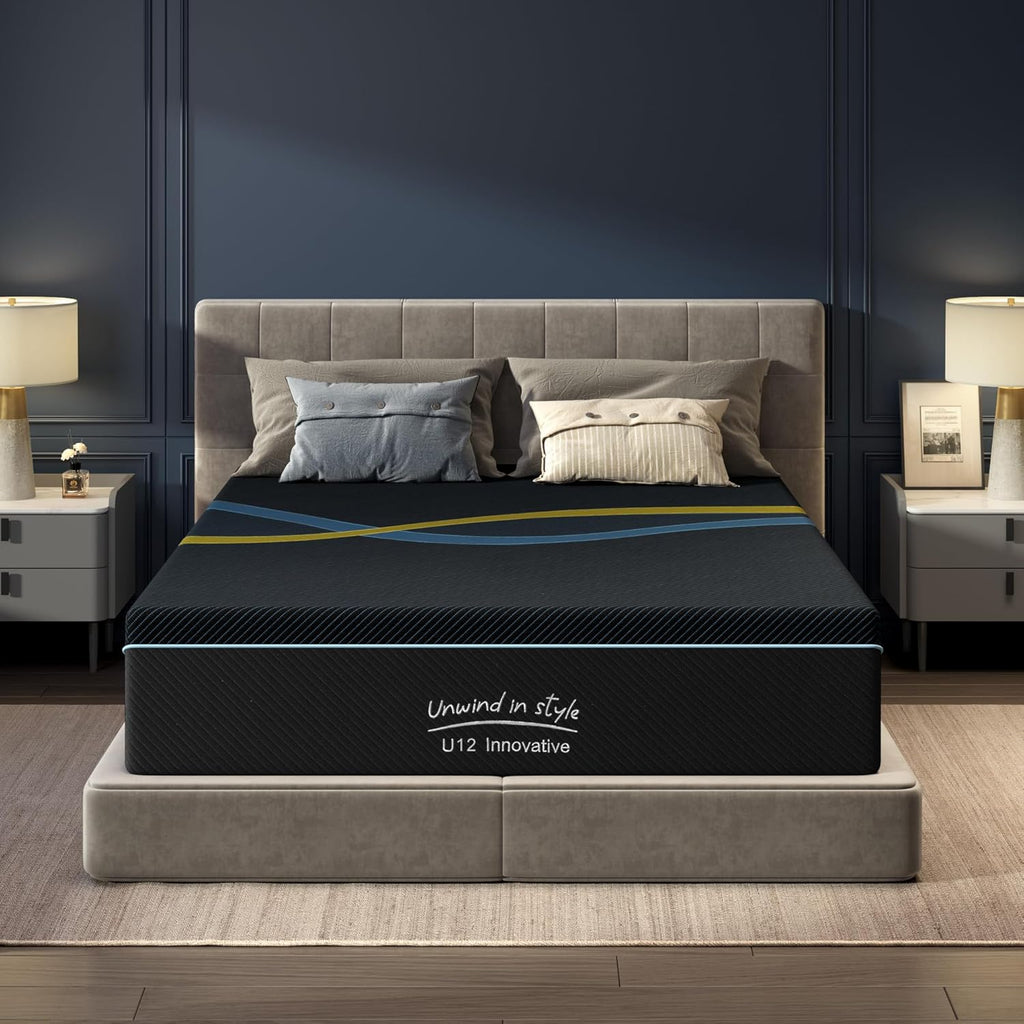 12 inch Full Mattress Multi-Layer Memory Foam Mattress - Medium Firmness with Bamboo Charcoal & Green Tea Infusion