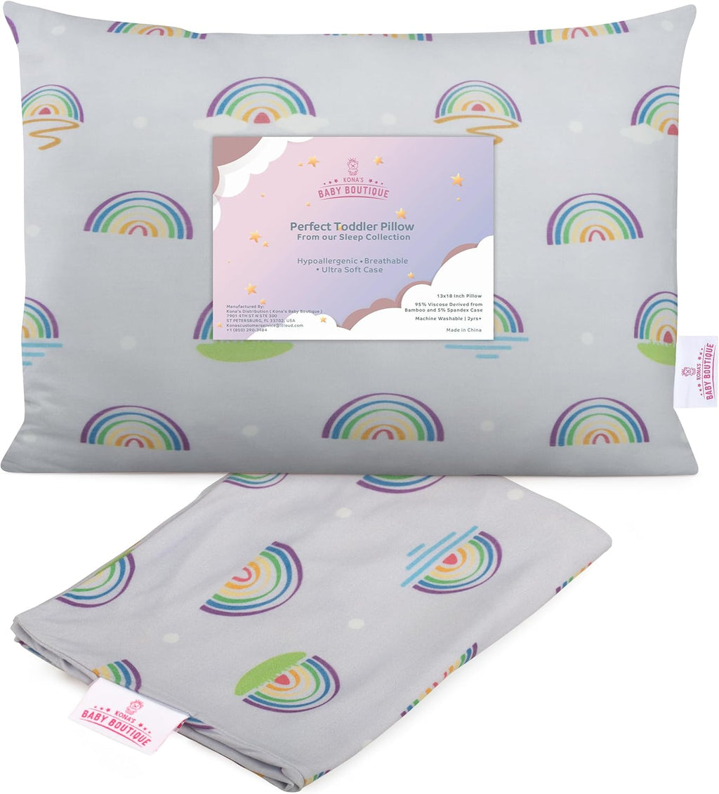 Kona's Perfect Toddler Pillow - Softest Pillowcase, 13 x 18 Inch, Ages 2-3