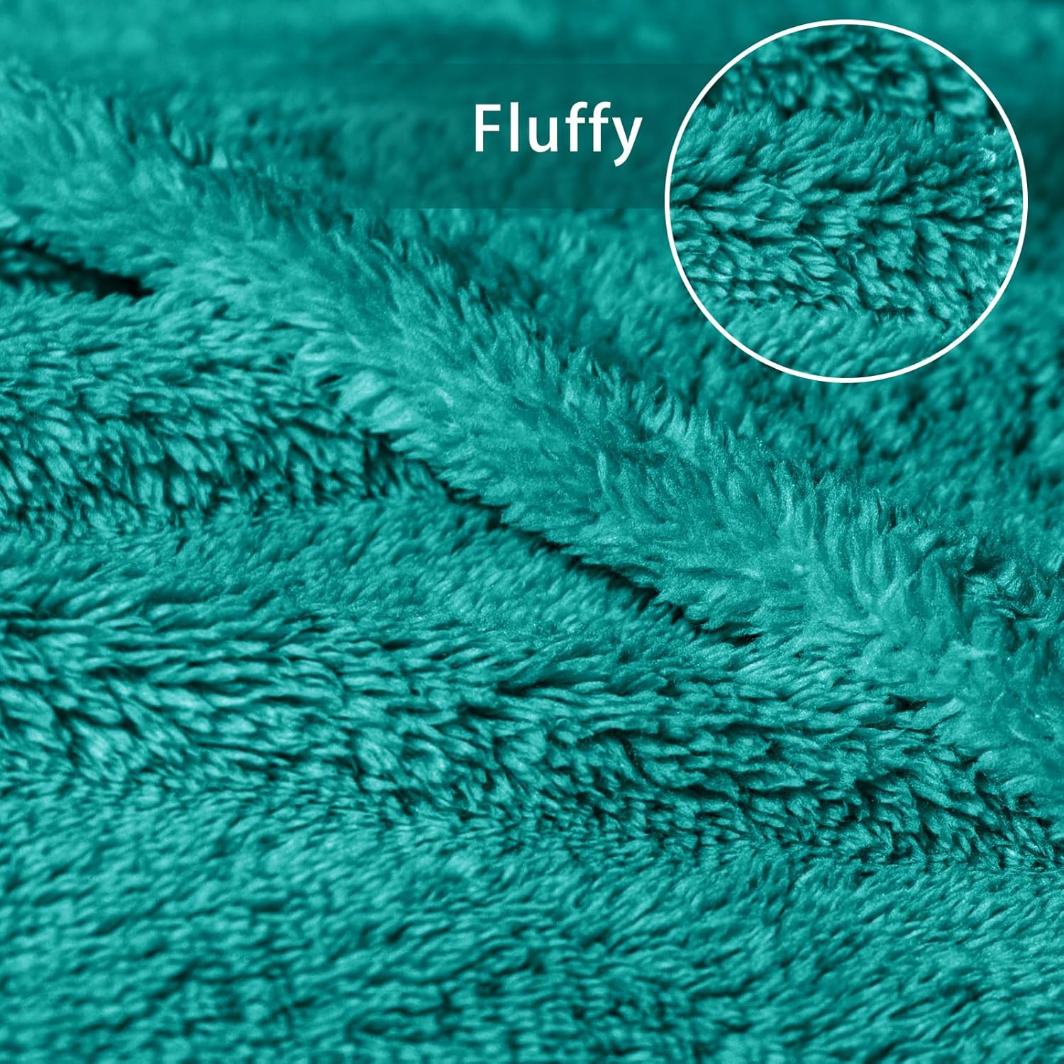Exclusivo Mezcla Soft Fleece Throw Blanket for Couch, Super Soft Velvet Plush Bed Blanket, Fuzzy Cozy and Warm for All Seasons, 50x60 Inches, Teal