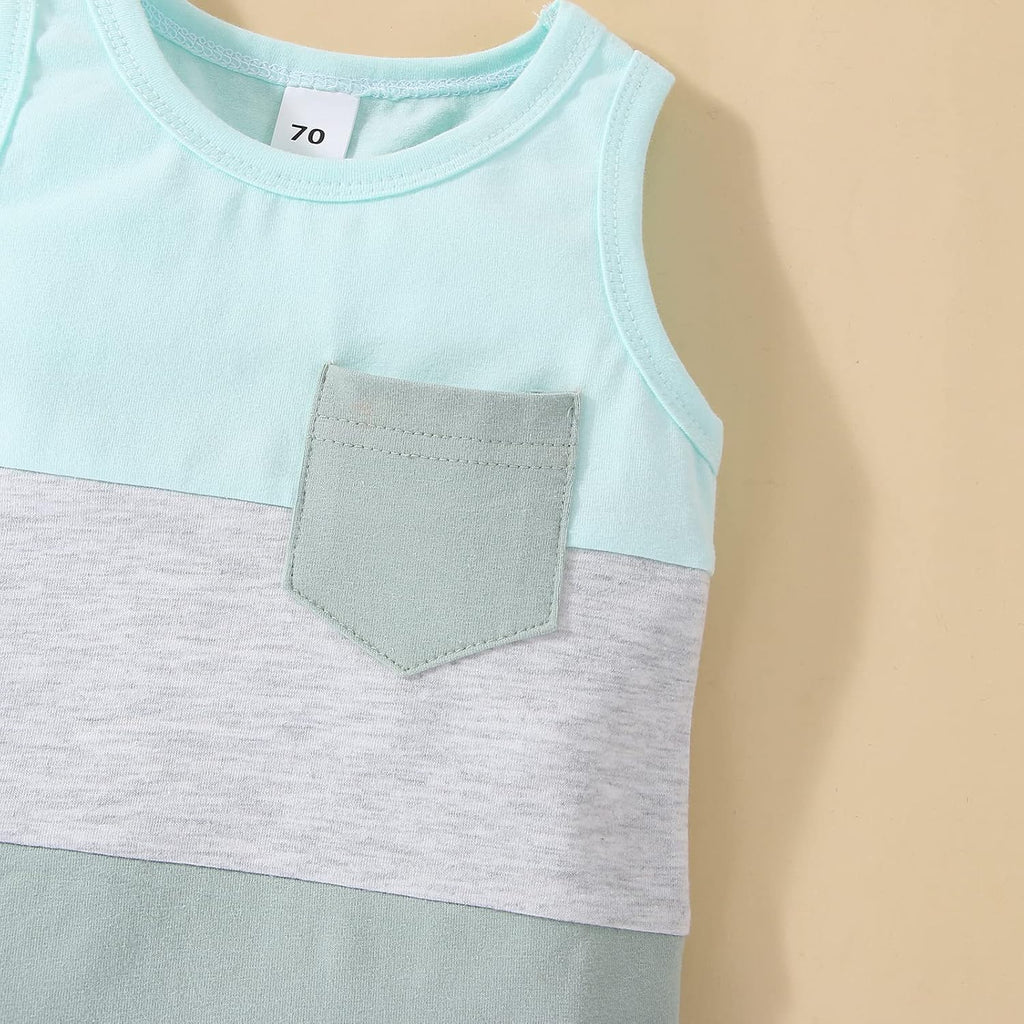 Kupretty Baby Boy Summer Clothes Sleeveless Tank Tops Vest T-Shirt + Casual Shorts Toddler Outfits Set