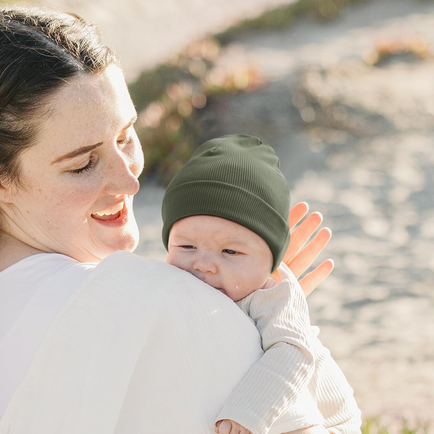 Konssy 6 Pack Baby Beanie Hats for Unisex, Toddler Beanies Baby Girl Boy Hat Warm Cap for Infant, Toddler