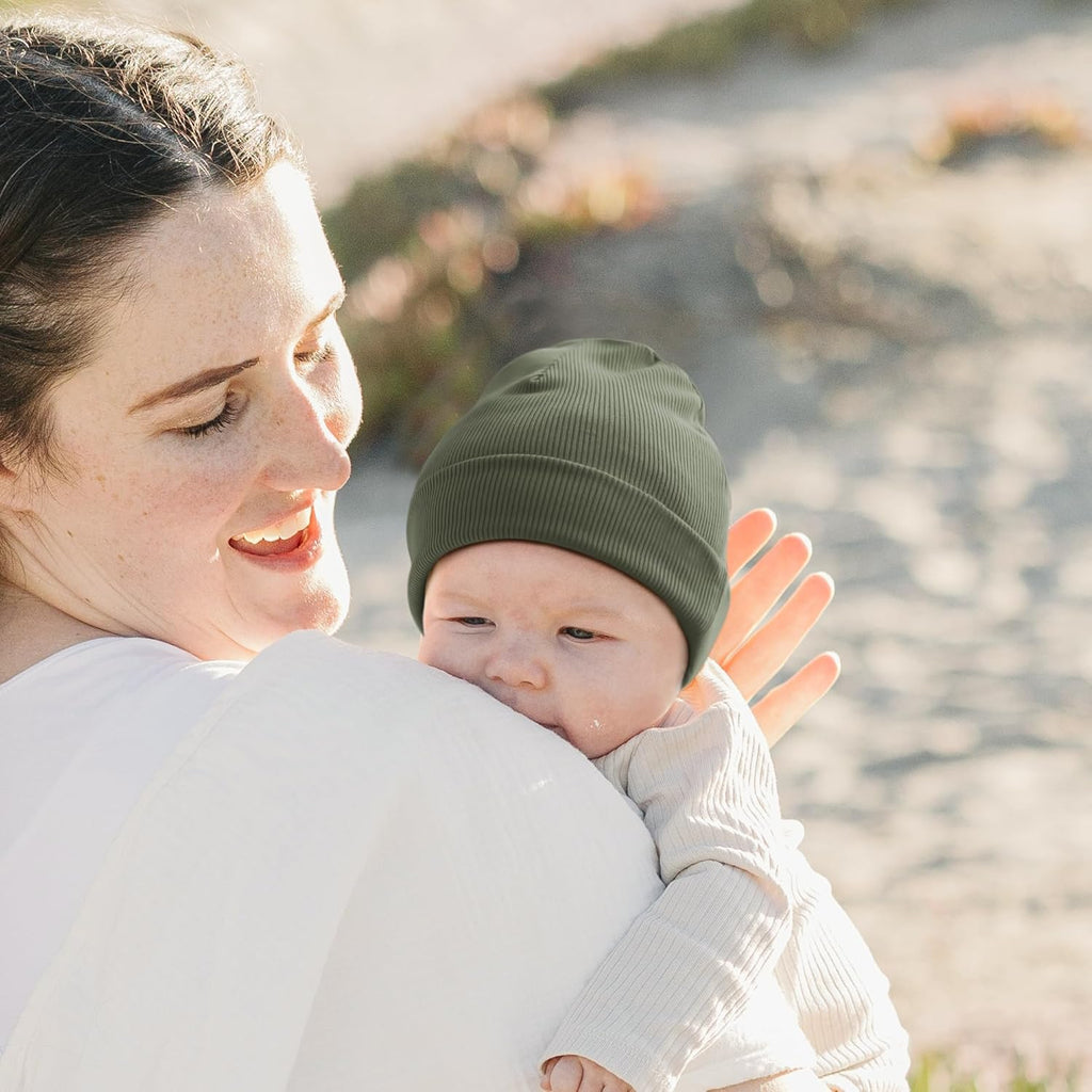 Konssy 6 Pack Baby Beanie Hats for Unisex, Toddler Beanies Baby Girl Boy Hat Warm Cap for Infant, Toddler