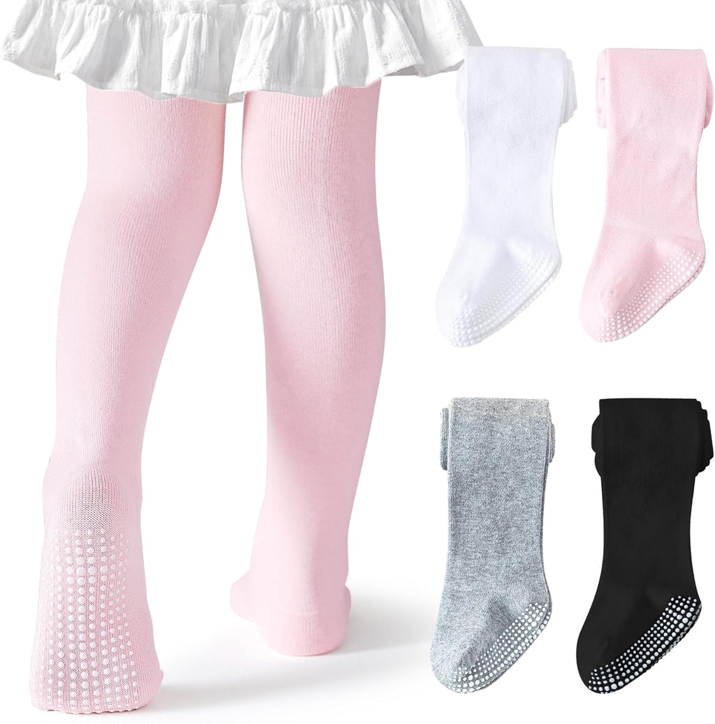 Baby Tights Non Slip Toddler Stockings Tights with Grippers Seamless Soft Cotton Knit Leggings Newborn