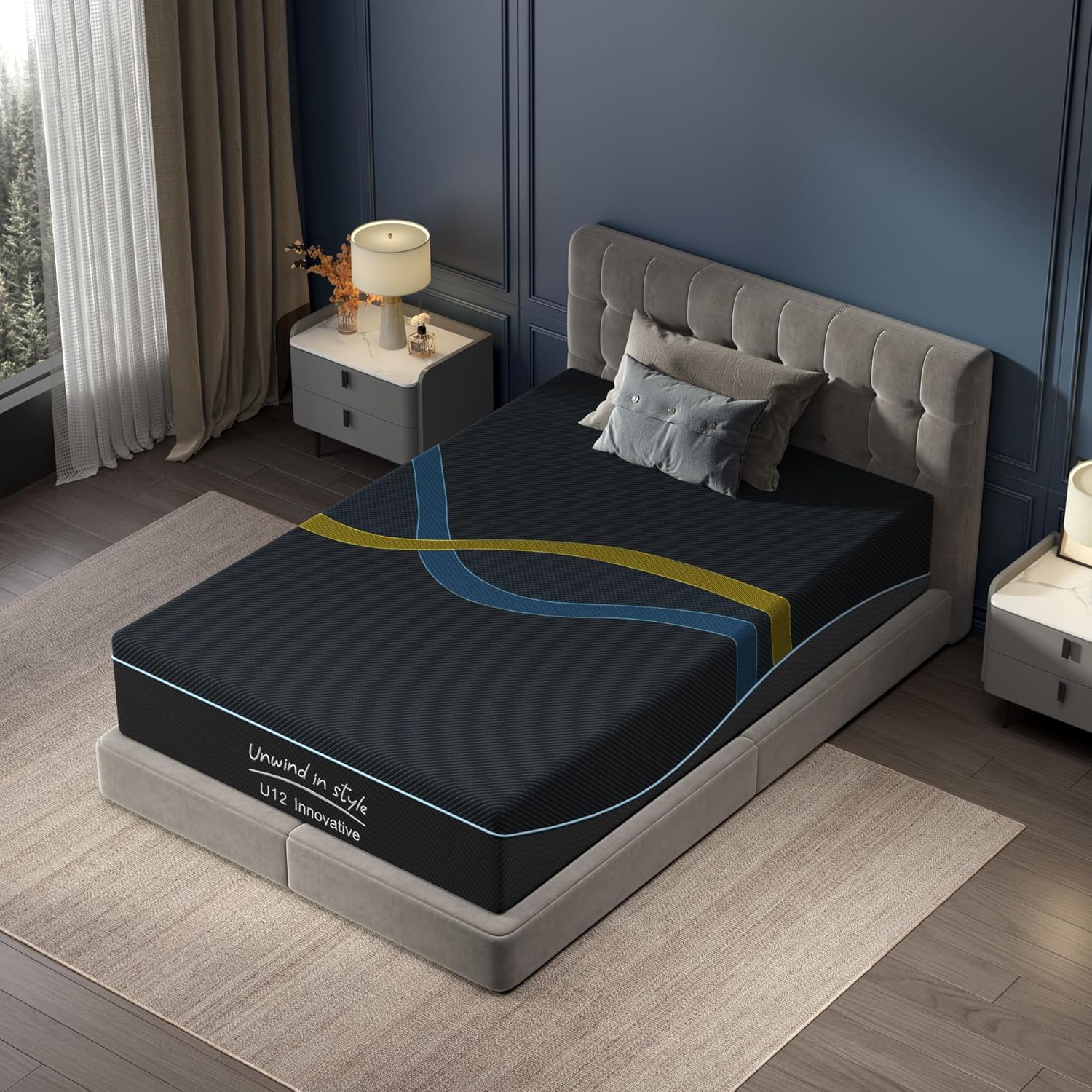 10 inch Twin Mattress Multi-Layer Memory Foam Mattress - Medium Firmness with Bamboo Charcoal & Green Tea Infusion