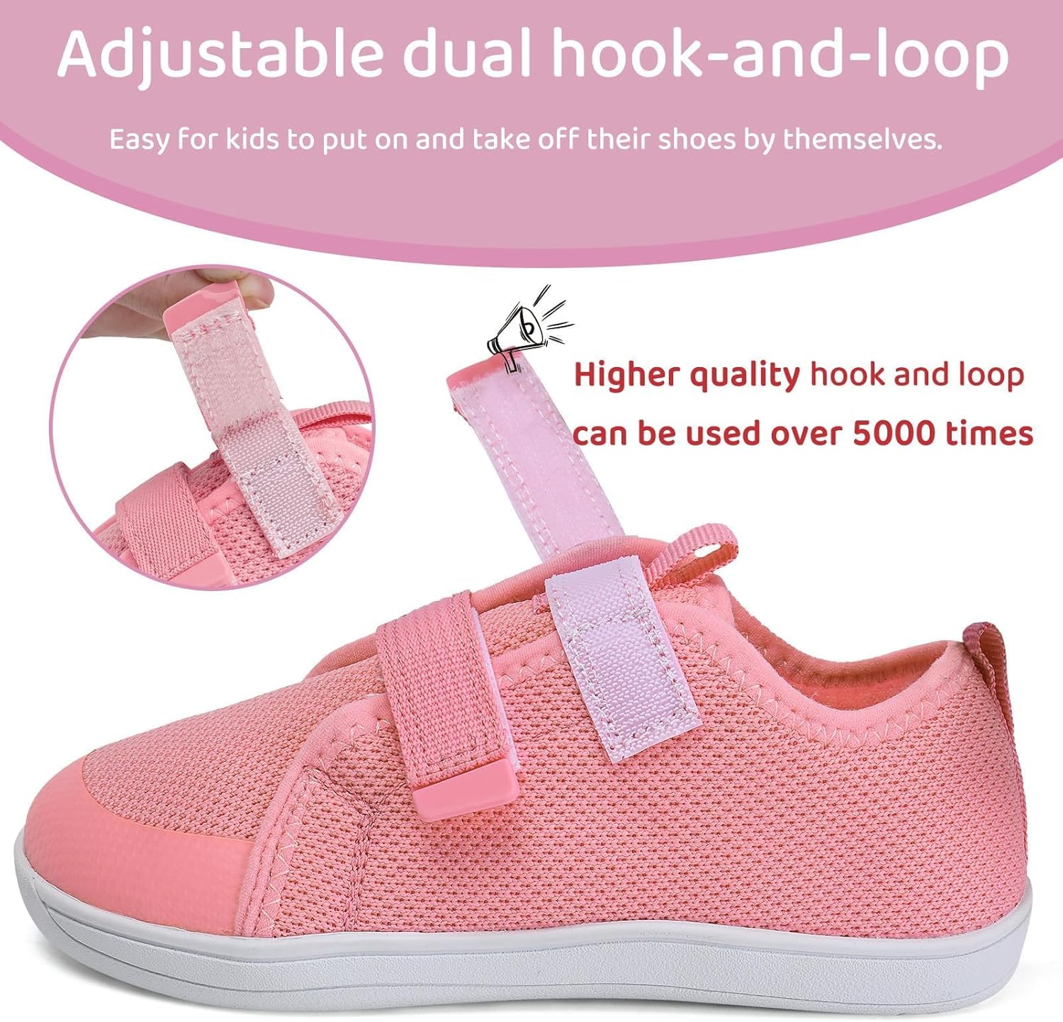 WateLves Toddler Little Kids Wide Barefoot Shoes The First Walking Shoes Girls Boys Breathable Zero Drop Minimalist Sneakers with Wide Toe Box Natural to Grow
