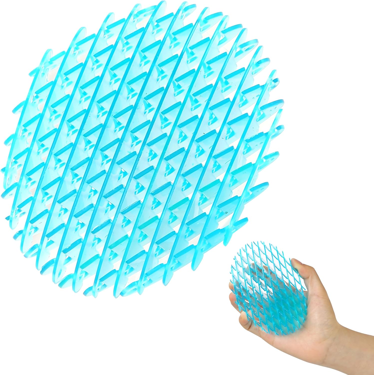 Fidget Worm Toy, 12*12CM 3D Elastic Fidget Toy Relieving Stress Boredom, Stress and Anxiety Relief Calming Fidgets Desk Toys for Adults,Ideal Gifts (Blue)