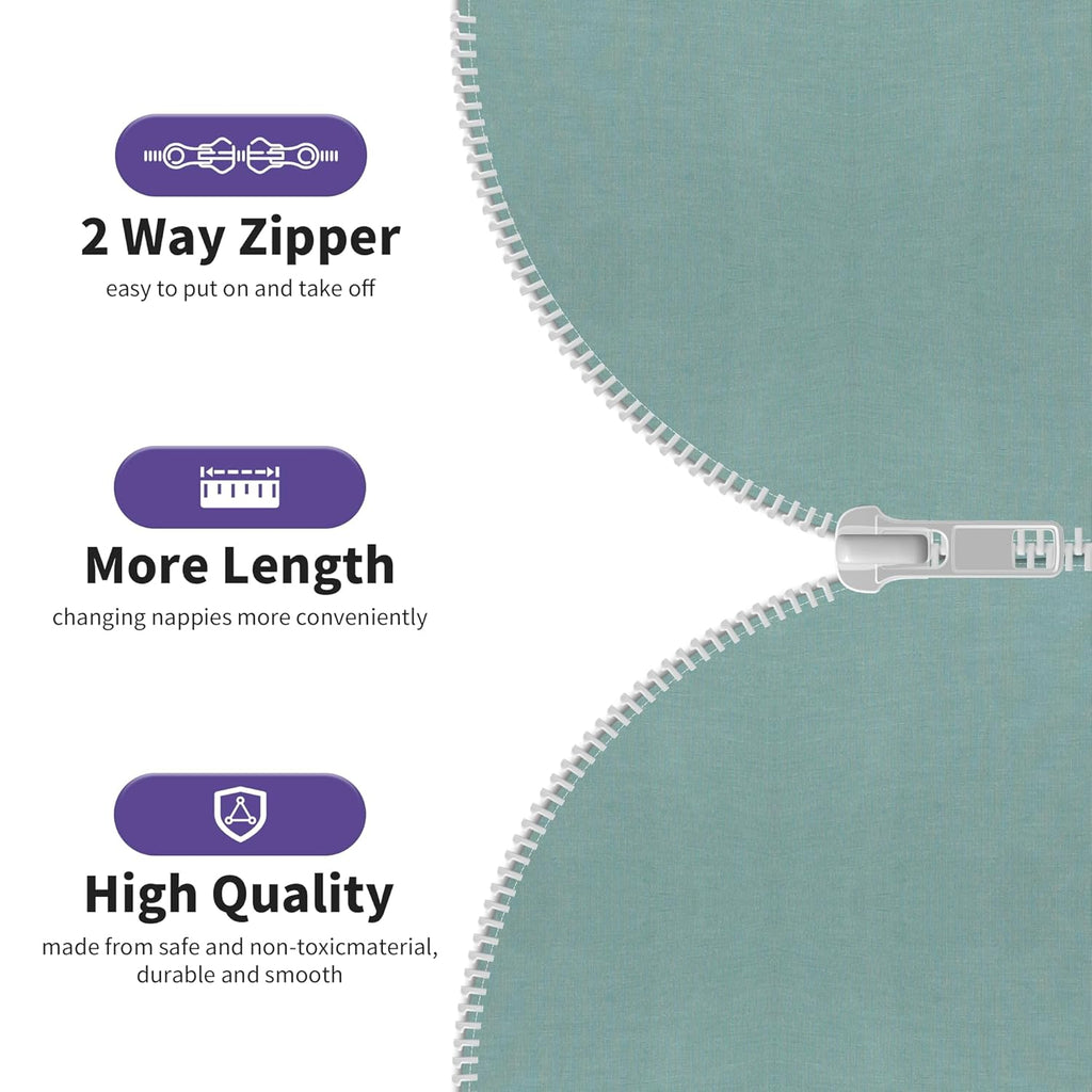 PuppyPaws Baby Sleep Sack 3-Pack Set, Transitional Swaddle, Sleep Sack 3-6 Months, Wearable Blanket Baby with 2-Way Zipper Summer, 95% Rayon derived from Bamboo, 5% Spandex