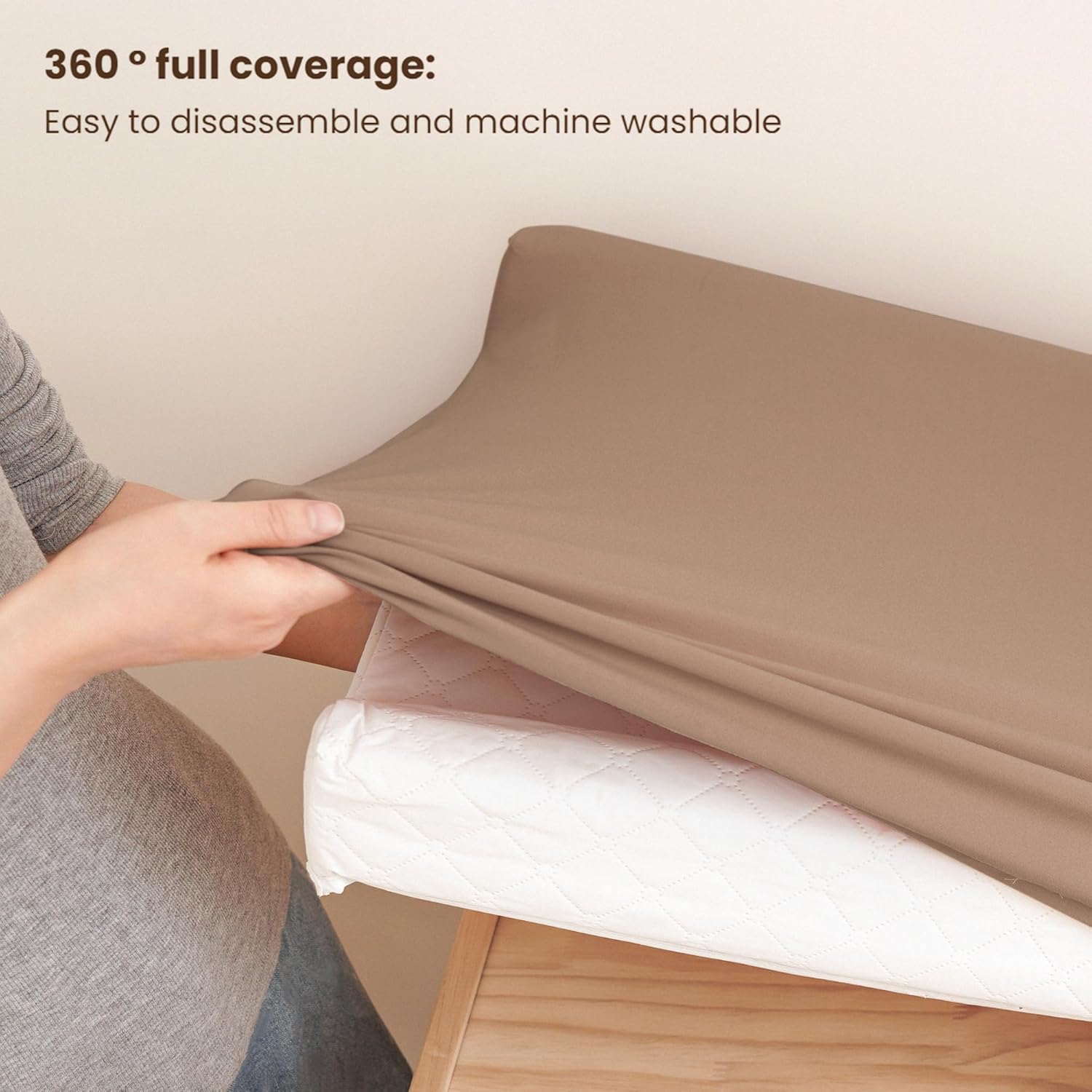 Konssy 2 Pack Stretchy Changing Pad Covers for Girl, Boy, Silky Soft Changing Table Cover, Breathable Baby Nursery Diaper Chang Pad Sheets (Autumn Bloom,Clay)