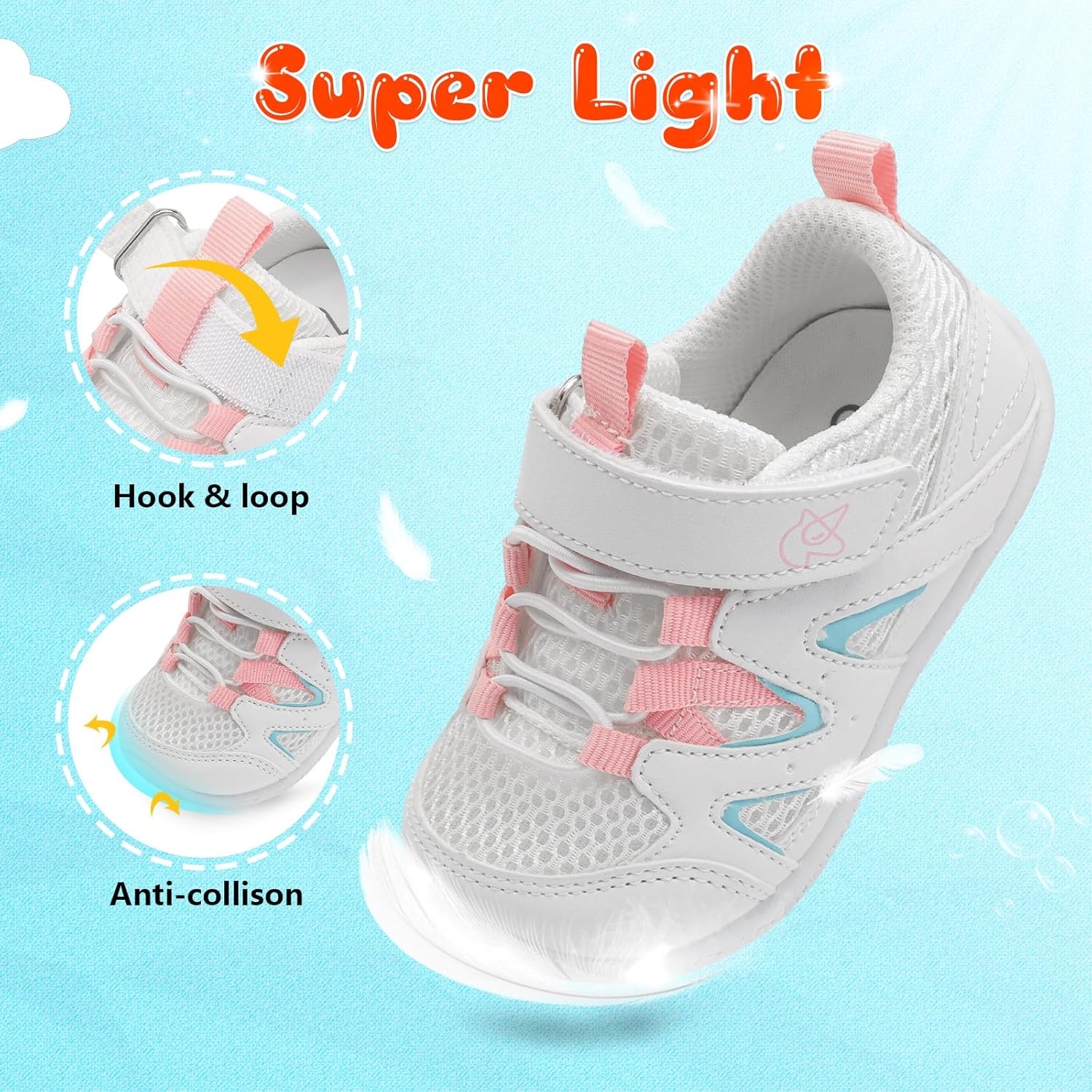 LeIsfIt Baby Shoes Boys Girls First Walking Shoes Non-Slip Toddler Breathable Sneakers Infant Sneakers