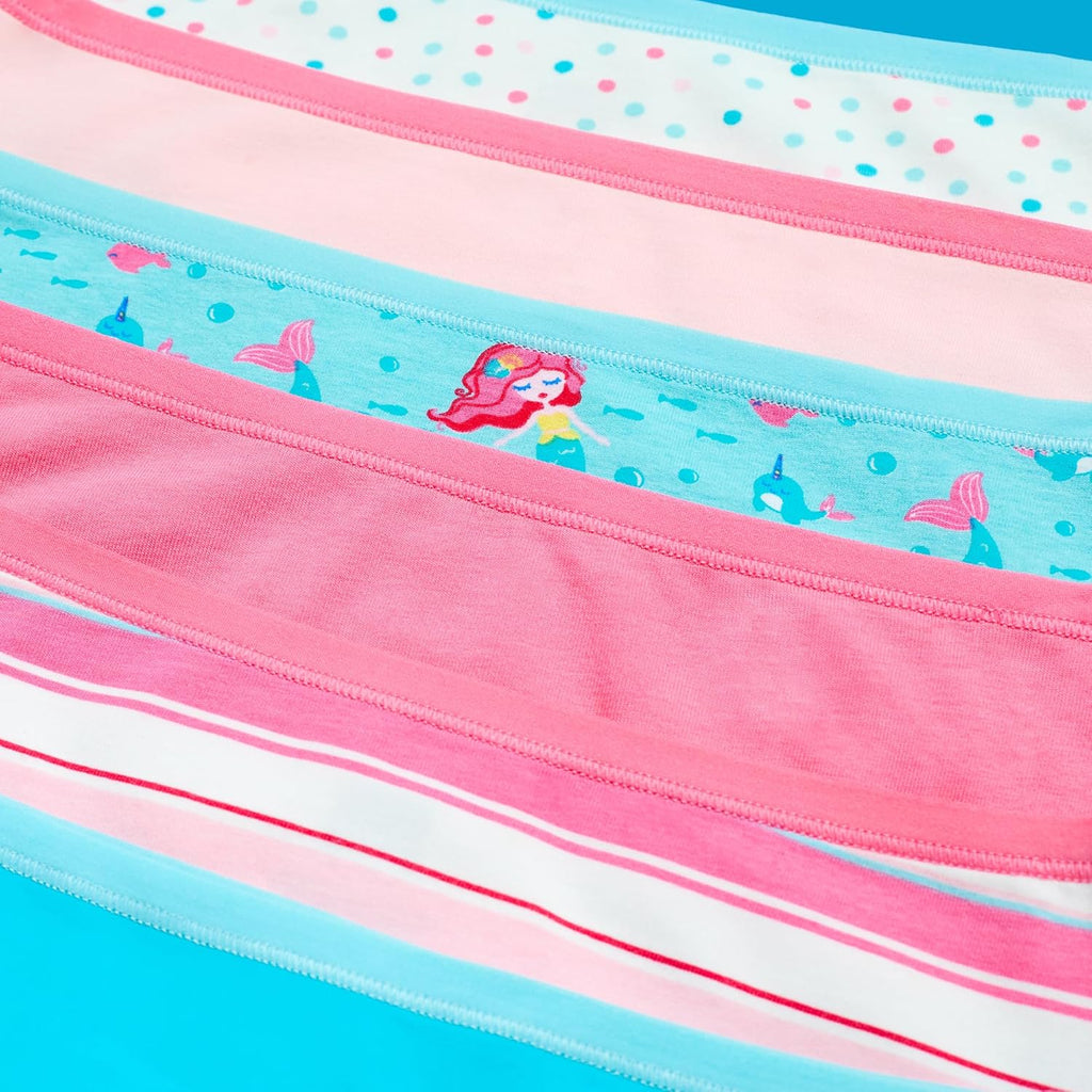 Saint Eve Kids Little Girls Cotton Underwear, Soft Breathable Multi Pack Brief Panties