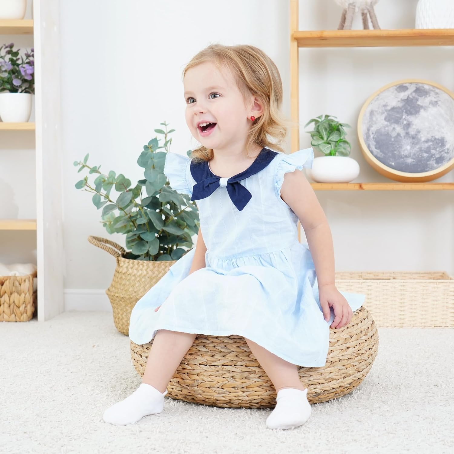 Baby Non Slip Ankle Socks with Grippers for 0 Months-7 Years Old Walking Socks