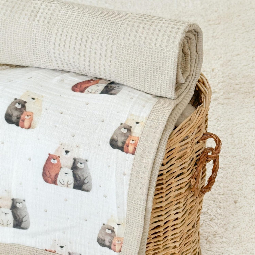 Personalized Baby Blanket with Name – Handmade 100% Organic Cotton Newborn Gift | Custom Knit Blanket for Boys, Girls, Kids & Baby Showers