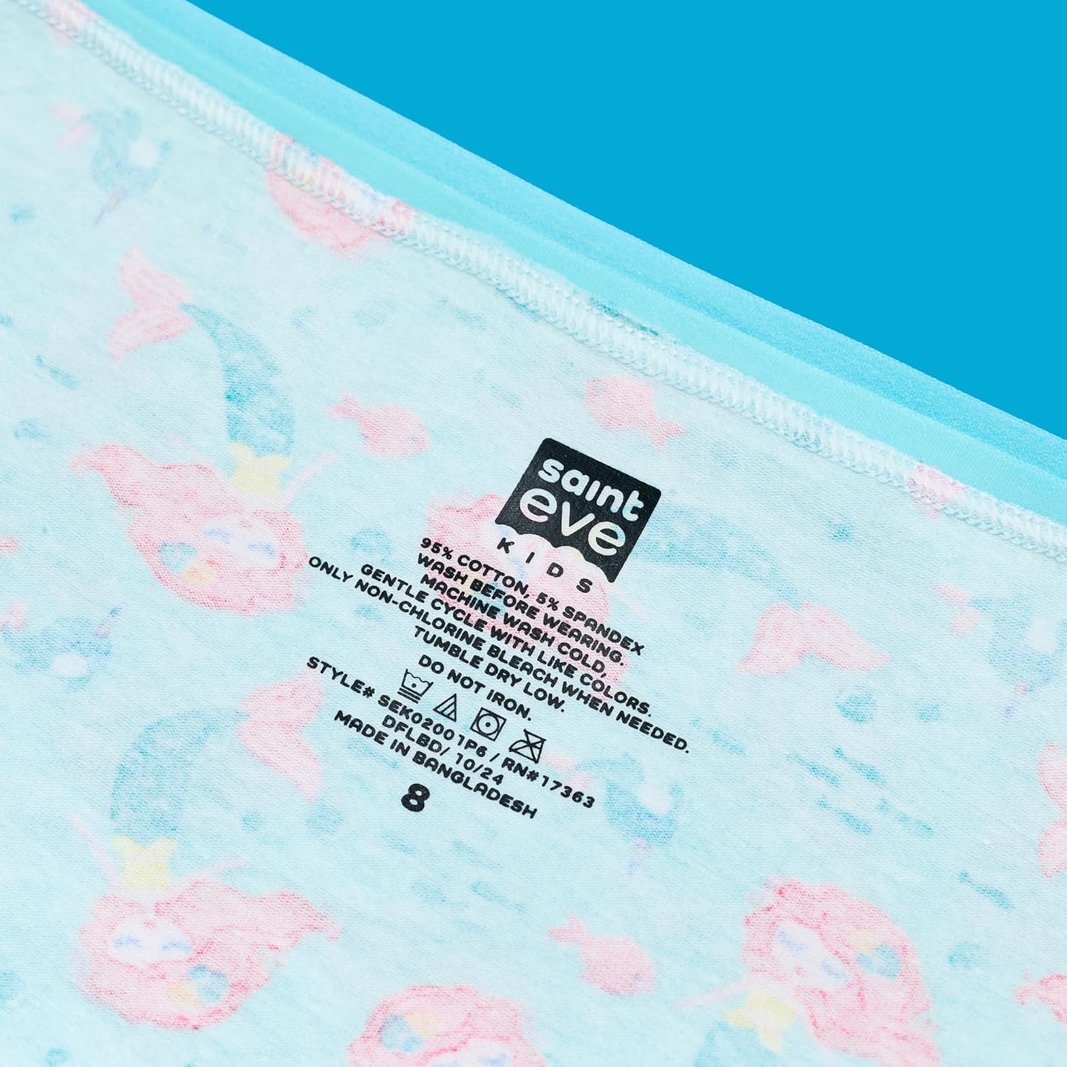 Saint Eve Kids Little Girls Cotton Underwear, Soft Breathable Multi Pack Brief Panties