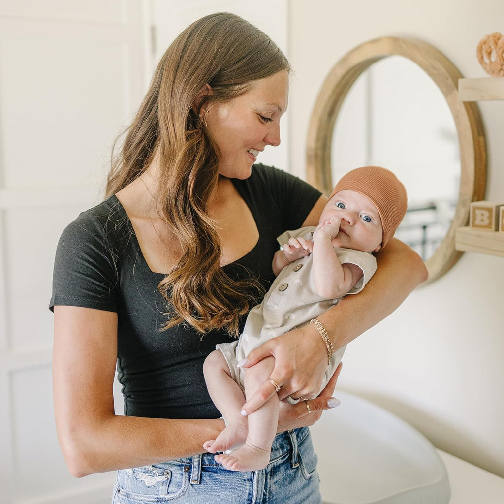 Konssy 6 Pack Baby Beanie Hats for Unisex, Toddler Beanies Baby Girl Boy Hat Warm Cap for Infant, Toddler